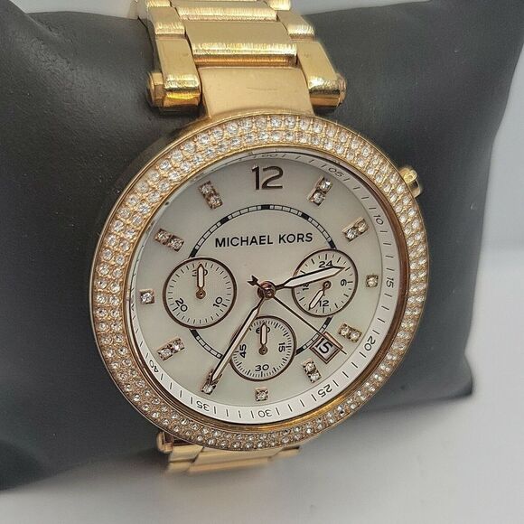 Michael Kors Parker MK5491 Womens Stainless Steel Analog Dial Quartz Watch BC842 - Picture 3 of 10